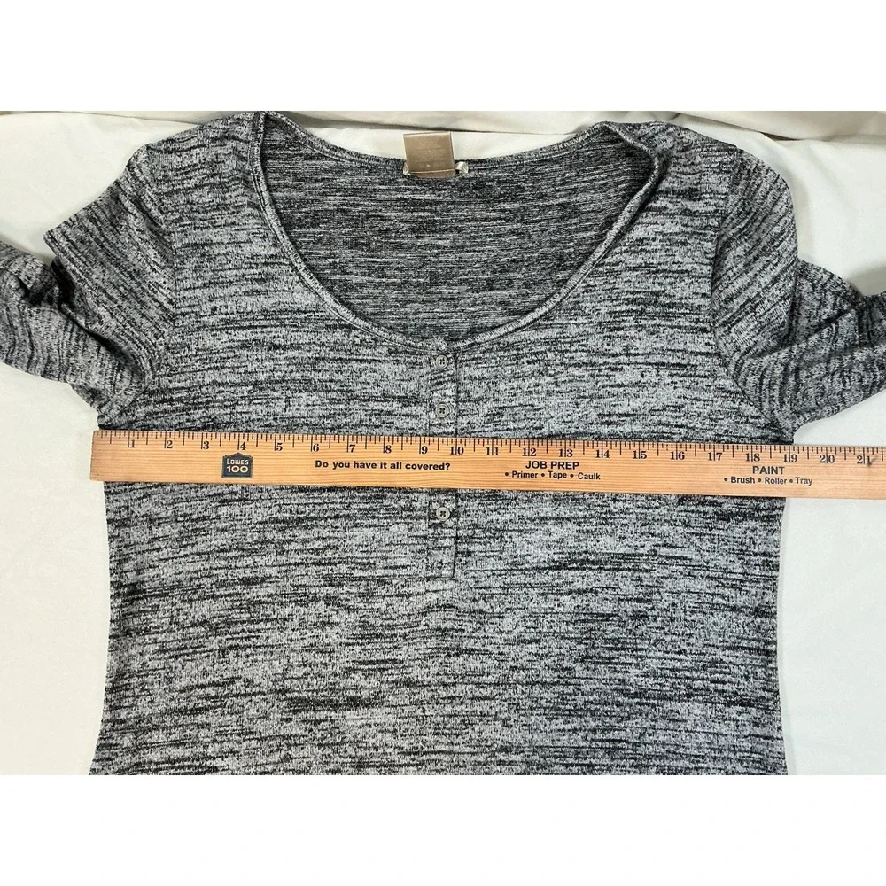 Ink & Ivy Hacci Knit Lounge 2 Pc Set Pullover Top/Pant Pull On Large Gray